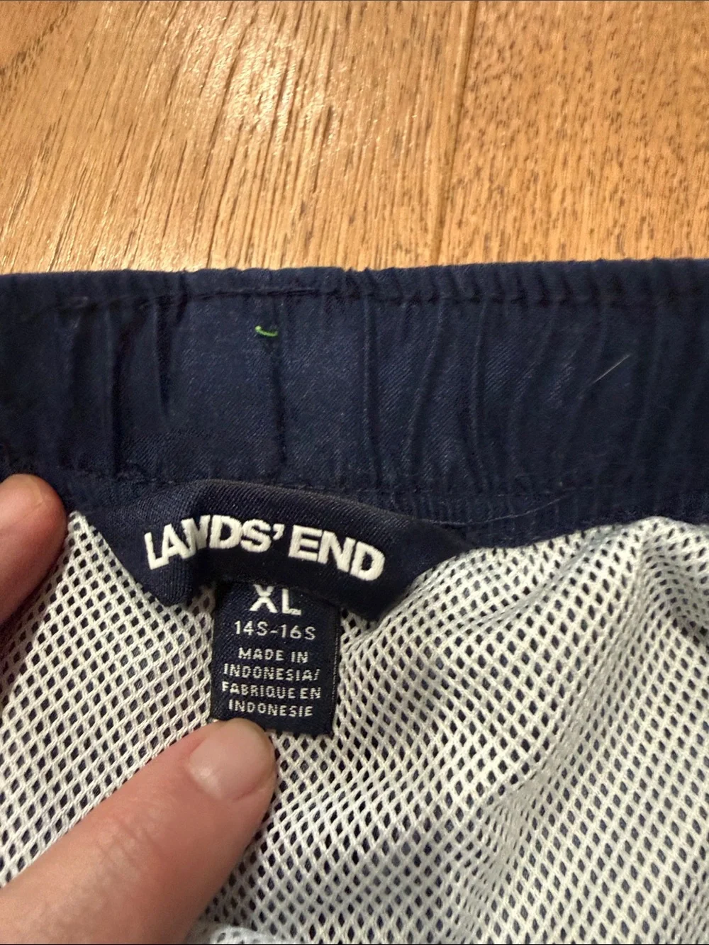 Lands End navy swim
